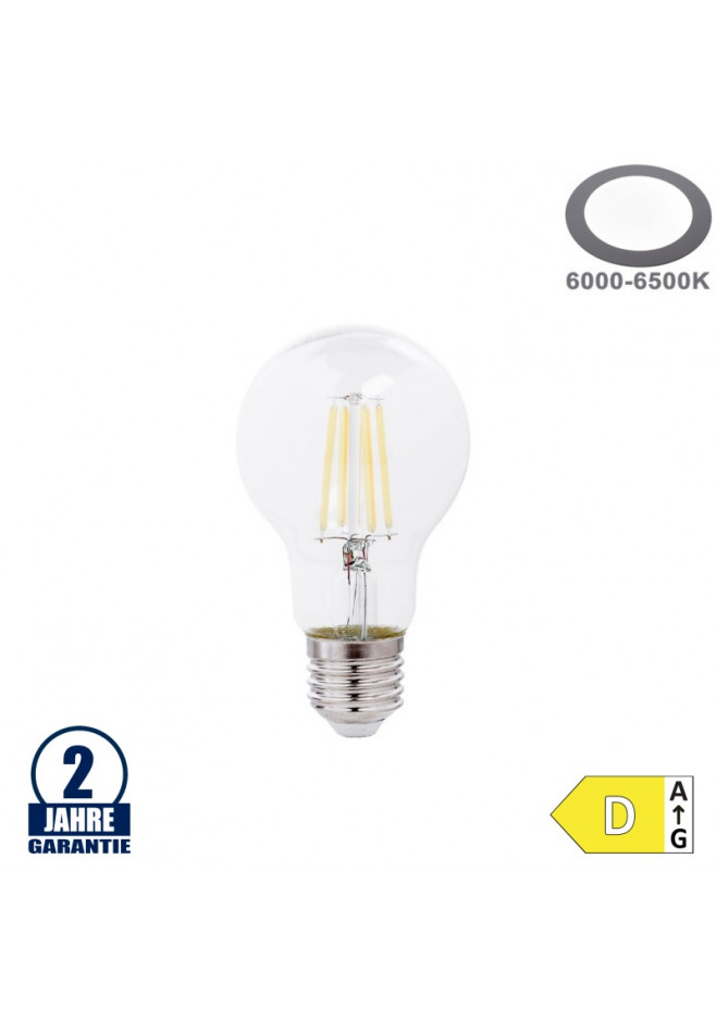 Lampadina a Filamento LED 10W - Luce Fredda 6000K